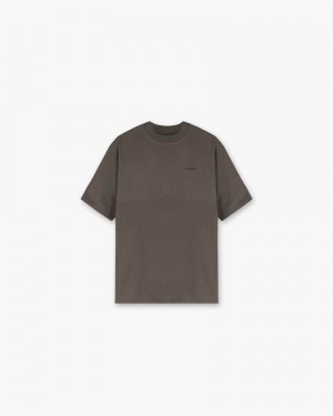 Men's Represent 247 Seamless T-Shirt Taupe | UK-JLDIU4852