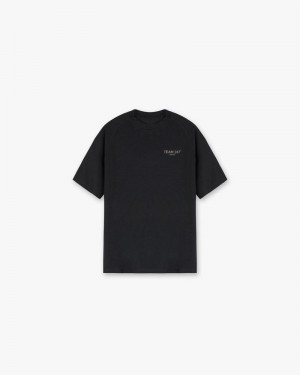 Men's Represent 247 Team Run T-Shirt Black | UK-FGNWU3896