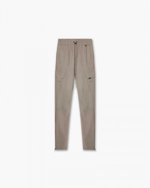 Men's Represent 247 Zip Trousers Taupe | UK-BNZHG7658