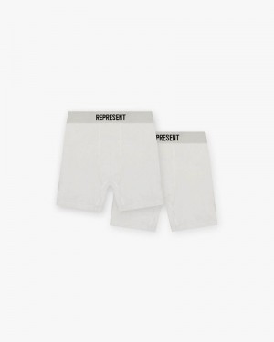 Men's Represent 2-pack Underwear White | UK-UPMGS6432