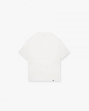 Men's Represent Blank T-Shirt White | UK-ZUEFD7968