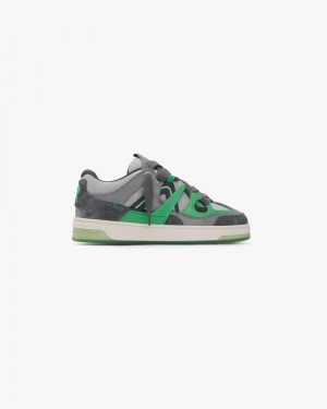 Men's Represent Bully Trainers Dark Grey / Green | UK-LIQXJ6410