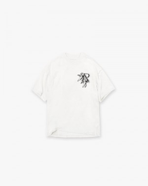 Men's Represent Cherub Initial T-Shirt White | UK-HJXUG5749