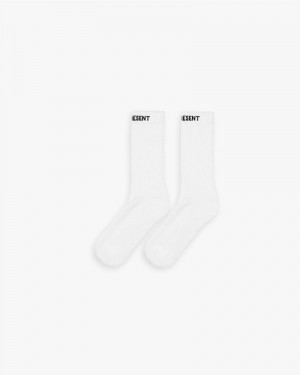 Men's Represent Core Socks White | UK-AQKRW5081