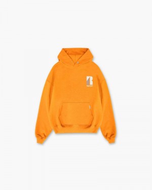 Men's Represent Decade Of Speed Hoodie Orange | UK-QAMOI7028