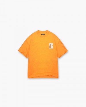 Men's Represent Decade Of Speed T-Shirt Orange | UK-JCYSB5802