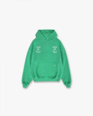 Men's Represent Fall From Olympus Hoodie Green | UK-BJLRI8970