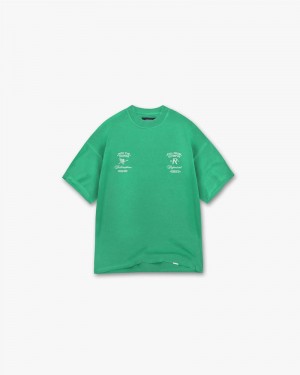 Men's Represent Fall From Olympus T-Shirt Green | UK-MENHU0264