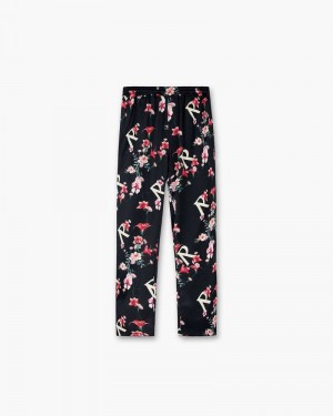 Men's Represent Floral Trousers Black | UK-VJYAN4250