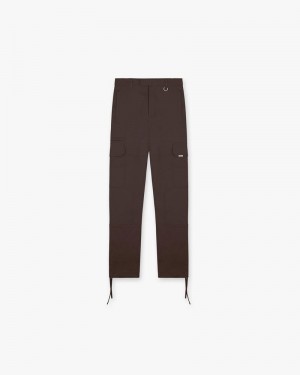 Men's Represent Fw22 Cargo Trousers Dark Brown | UK-BLEOS4157