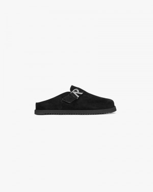 Men's Represent Initial Mule Black | UK-FRBXC2138