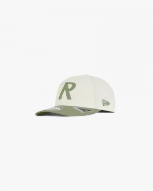 Men's Represent Initial New Era 950 Retrocrown Cap Khaki / Cream | UK-ICHRW3957