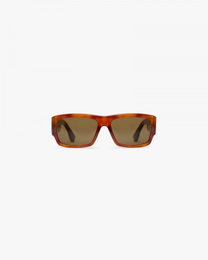 Men's Represent Initial Sunglasses Brown | UK-MZBRP3405