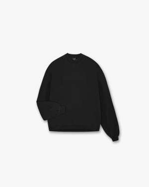 Men's Represent Initial Sweater Black | UK-SKZCH0371