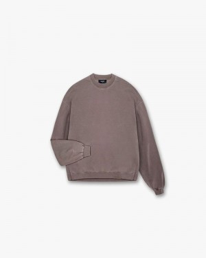 Men's Represent Initial Sweater Taupe | UK-FGTNK8354