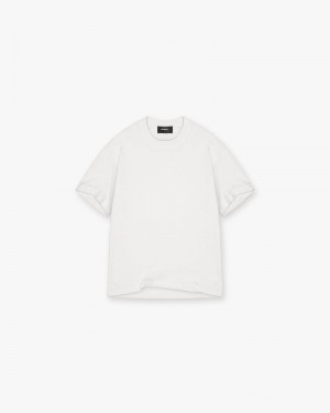 Men's Represent Initial T-Shirt White | UK-JKVGP1746