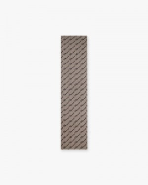 Men's Represent Jaquard Scarf Taupe | UK-PUWIE7485