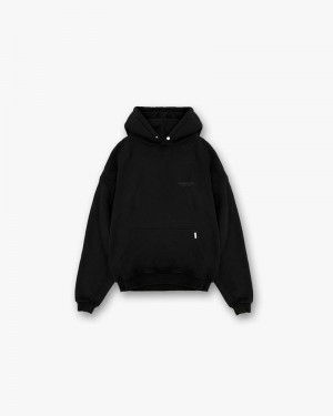 Men's Represent Owners Club Hoodie Black / White | UK-OXSWA9502