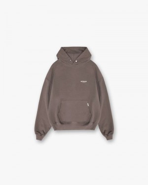 Men's Represent Owners Club Hoodie Taupe | UK-HNGVO5902