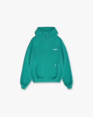 Men's Represent Owners Club Hoodie Turquoise | UK-DGEZX4765