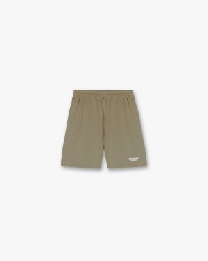 Men's Represent Owners Club Mesh Shorts Khaki | UK-LYAWR3167