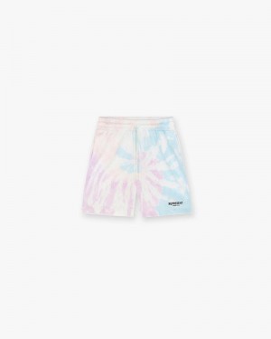 Men's Represent Owners Club Mesh Shorts Light Blue / Light Pink | UK-EQCXW6795