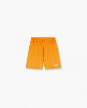 Men's Represent Owners Club Mesh Shorts Orange | UK-XAMTK0632