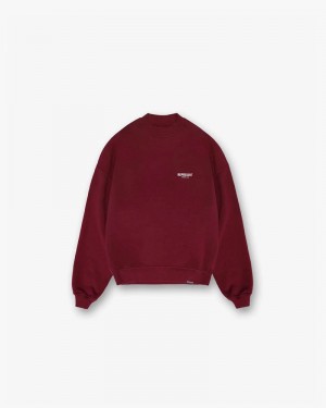 Men's Represent Owners Club Sweater Burgundy | UK-KJQSE4152