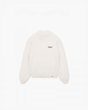 Men's Represent Owners Club Sweater Cream | UK-VFKLA4216