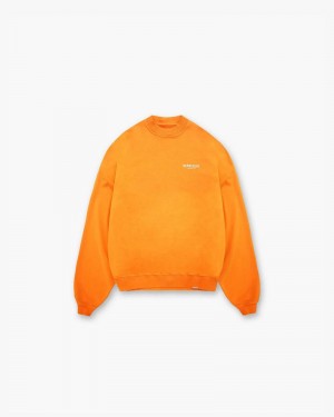 Men's Represent Owners Club Sweater Orange | UK-FGOTR0541