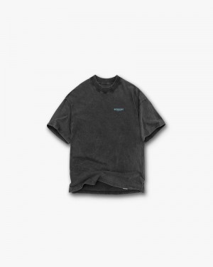 Men's Represent Owners Club T-Shirt Dark Grey / Blue | UK-XPEAQ7132