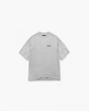 Men's Represent Owners Club T-Shirt Grey | UK-WNVSD2073