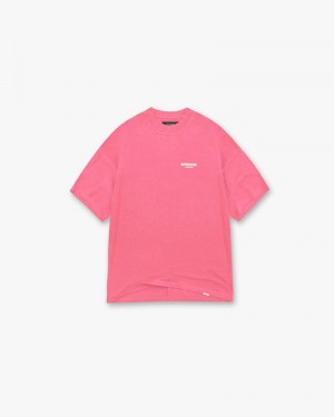 Men's Represent Owners Club T-Shirt Pink | UK-WDVPZ9780