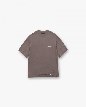 Men's Represent Owners Club T-Shirt Taupe | UK-HBDSC9504