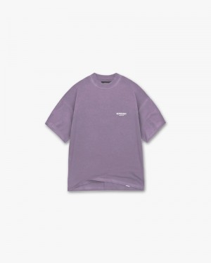 Men's Represent Owners Club T-Shirt Violet  | UK-BXLEN2038