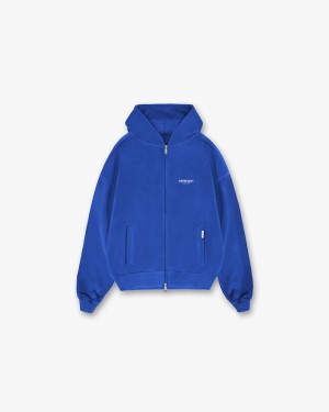 Men's Represent Owners Club Zip Hoodie Blue | UK-APUVY1289