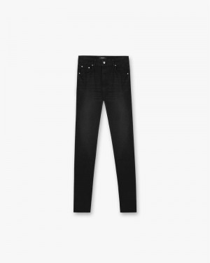 Men's Represent R1 Essential Slim Fit Jeans Black | UK-ZXLCK2384