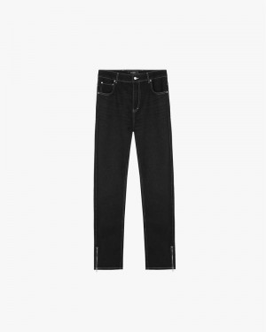 Men's Represent R2 Split Jeans Black | UK-JUMQA0138