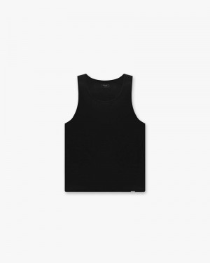 Men's Represent Slim Fit Tank Top Black | UK-AOXYS7853