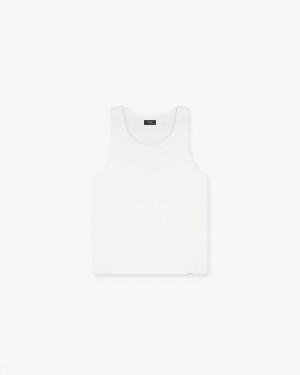 Men's Represent Slim Fit Tank Top White | UK-DJWGP6784