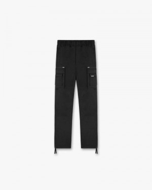 Men's Represent Ss22 Cargo Trousers Black | UK-BDAFQ9027