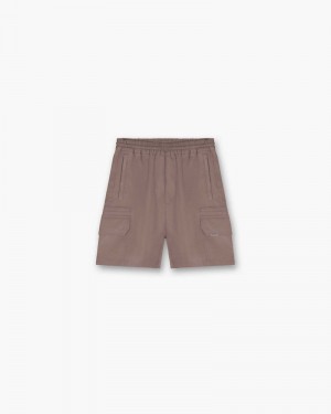 Men's Represent Storm Cargo Shorts Taupe | UK-NMSTO9487