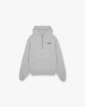 Men's Represent Team 247 Oversized Hoodie Grey | UK-ELMDB1402