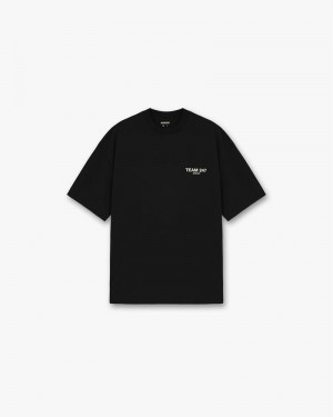 Men's Represent Team 247 Oversized T-Shirt Black | UK-TQMVP9623