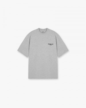 Men's Represent Team 247 Oversized T-Shirt Grey | UK-POQKF0172