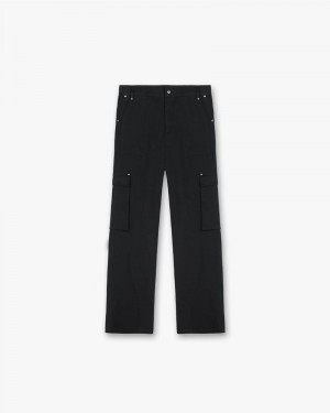 Men's Represent Utility Cargo Trousers Black | UK-ZMFAW3148