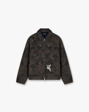 Men's Represent Utility Jacket Camo | UK-BZEYM5021