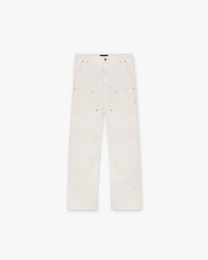 Men's Represent Utility Trousers White | UK-DSHUG5709