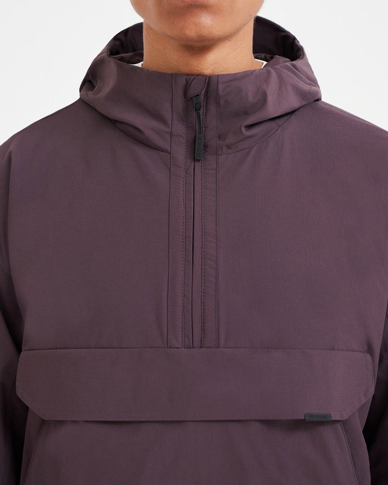 Men's Represent 247 Anorak Jacket Burgundy | UK-OFBTU9843