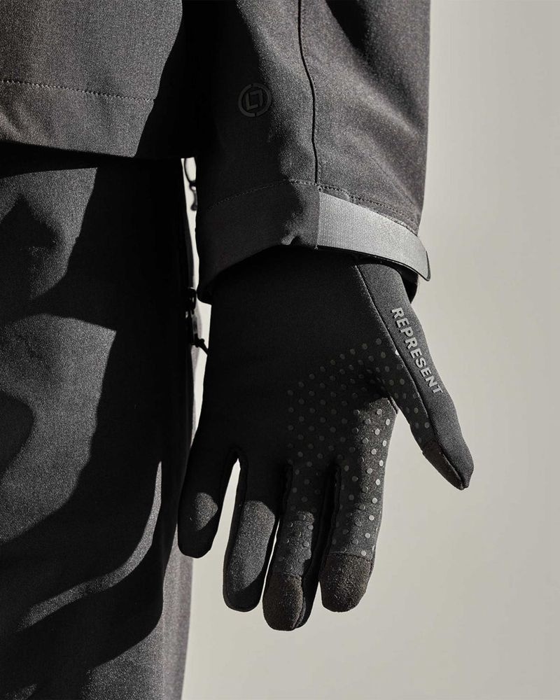 Men's Represent 247 Gloves Black | UK-COSYJ7518